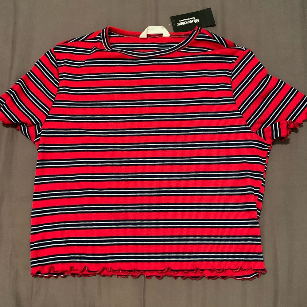STRIPPED SHORT SLEEVE SHIRT